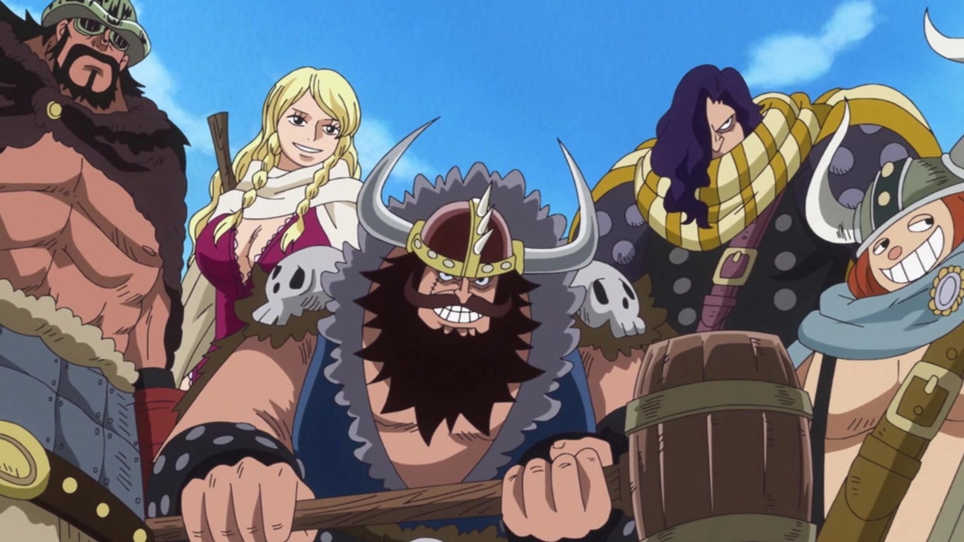 The New Giant Warrior Pirates in their current appearance (Image via Toei Animation)